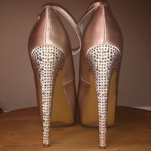 H By Halston Hilary2 Rhinestone Heel Blush Pink 6 - Picture 7 of 8